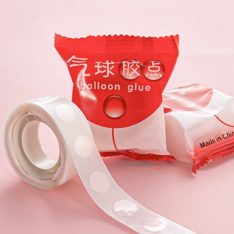 Double sided transparent balloon glue 100 / bag detachable seamless balloon glue for wedding decoration