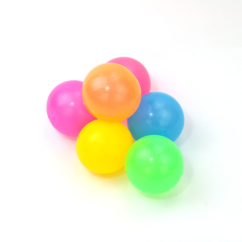 Glow In The Dark Ceiling Sticky Balls 4PCS Glow That Stick To Sticky Wall Balls For Kids Adult Luminescent ball the best glow