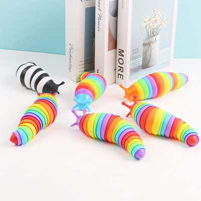 Slug Fingertip Snail Release Rebound 3d Print Plastic Decompression Toy Sensory Fidget Toy For Kids stress relief toys