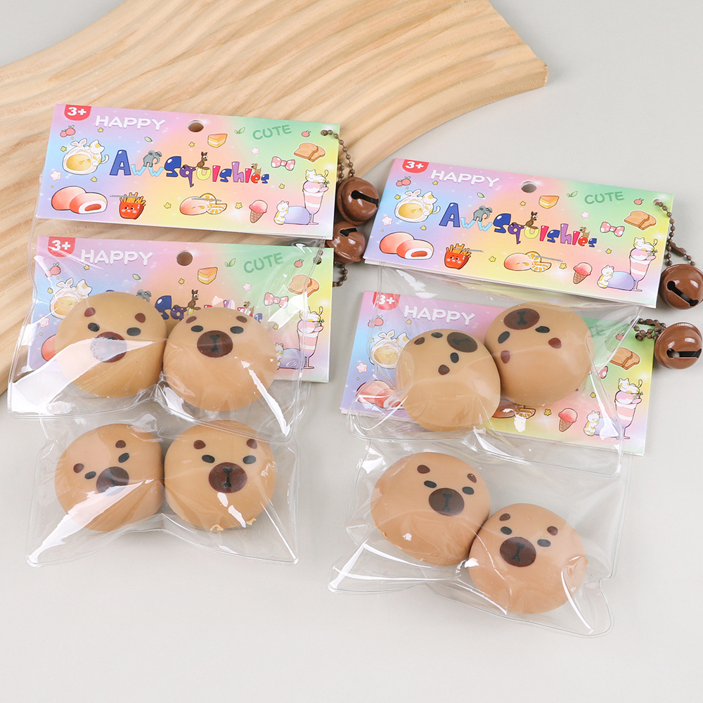 Sensory Stress Balls Cute Capybara Stress Relief Balls Squishies Toy Stretchy Ball Fidget for Adults Anxiety Relief Improve