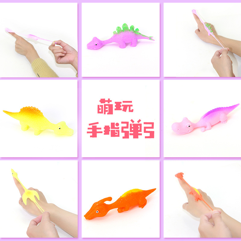 10 Rubber Chicken slingshots Funny Gag Toys - 2 Chicken and 8 Dinosaur Funny Indoor&Outdoor