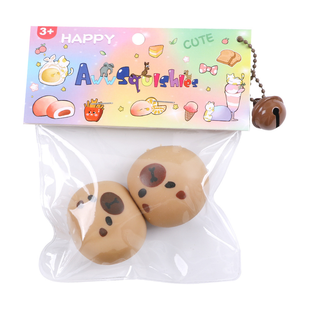 Sensory Stress Balls Cute Capybara Stress Relief Balls Squishies Toy Stretchy Ball Fidget for Adults Anxiety Relief Improve