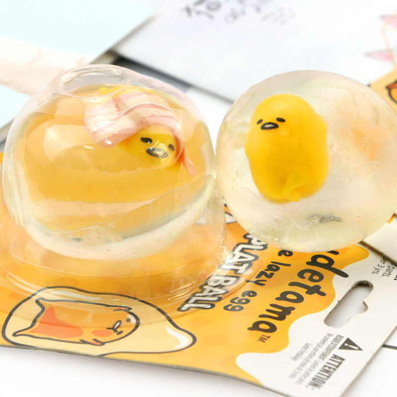 Anti-stress toy Japanese Yolk Bro Pinch Lazy Ball Egg Decompression Toy Water Boiled Egg squishy stress ball fidget toy