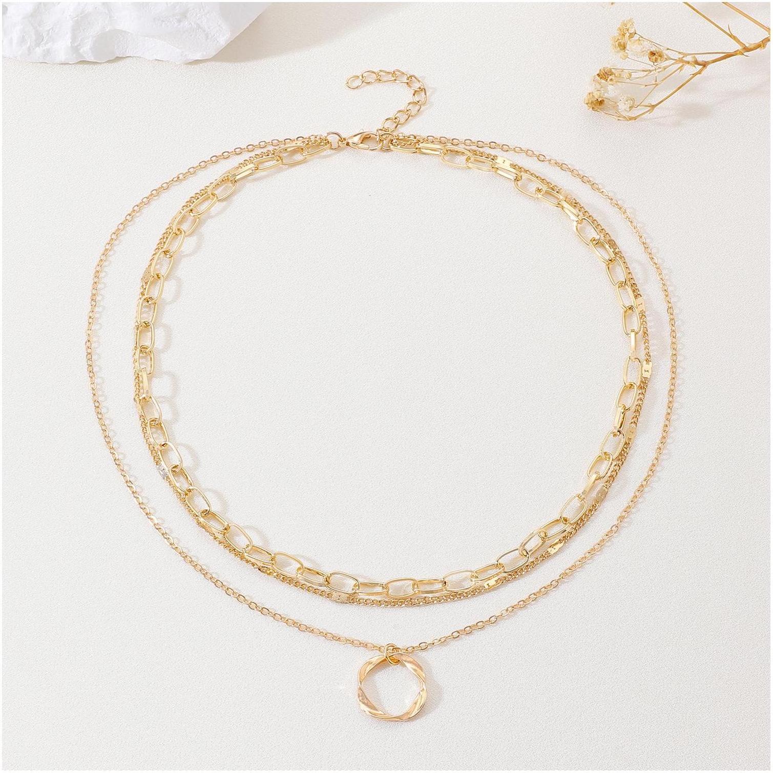 Fashion Jewelry Necklaces Gold Plated Magnetic Non Tarnish Big Black Pearl I Love You Solid Gold Layered Angle Number Necklaces