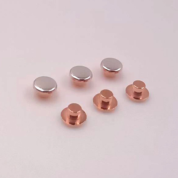 High Quality Silver Alloy Bimetal rivet contact unique design electrical contacts