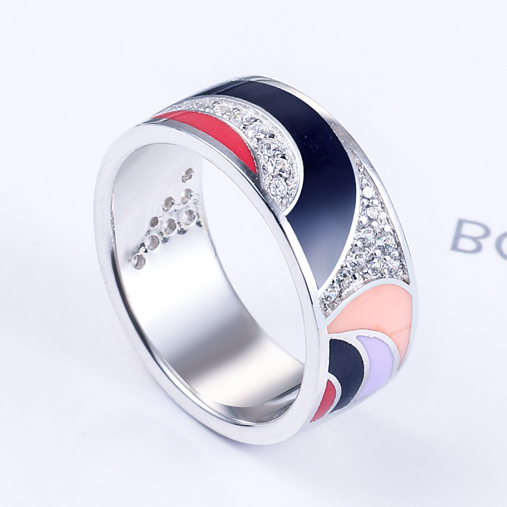 Tonglin Custom Best Selling Enamel Paint For Jewellery Sterling 925 Silver Fake Diamond Rings Men