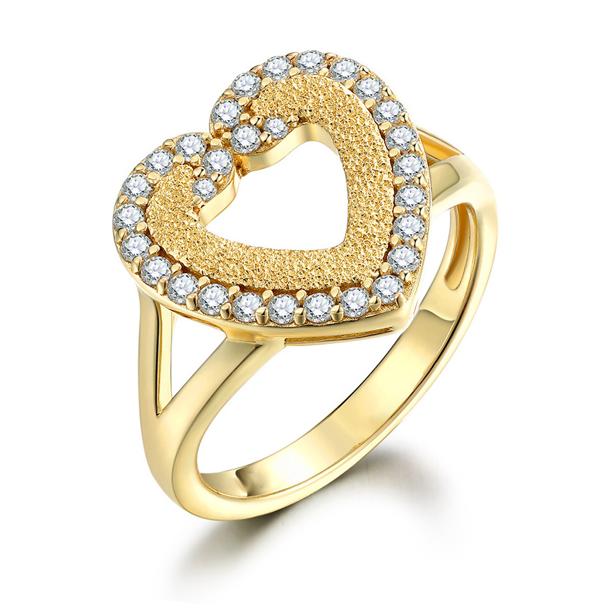 Custom Gold Ring 18k couple lover heart mom jewelry diamond gold price 24k original wedding rings