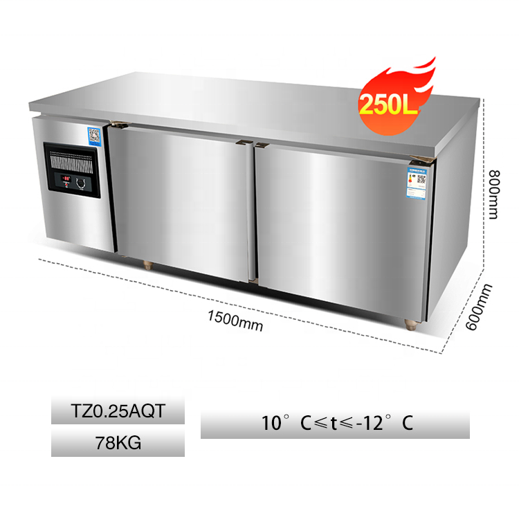 Professional Kitchen Fridge 4 Door Chiller Freezer Hotel Equipment Kitchen Refrigerator Commercial Freezers Refrigerators