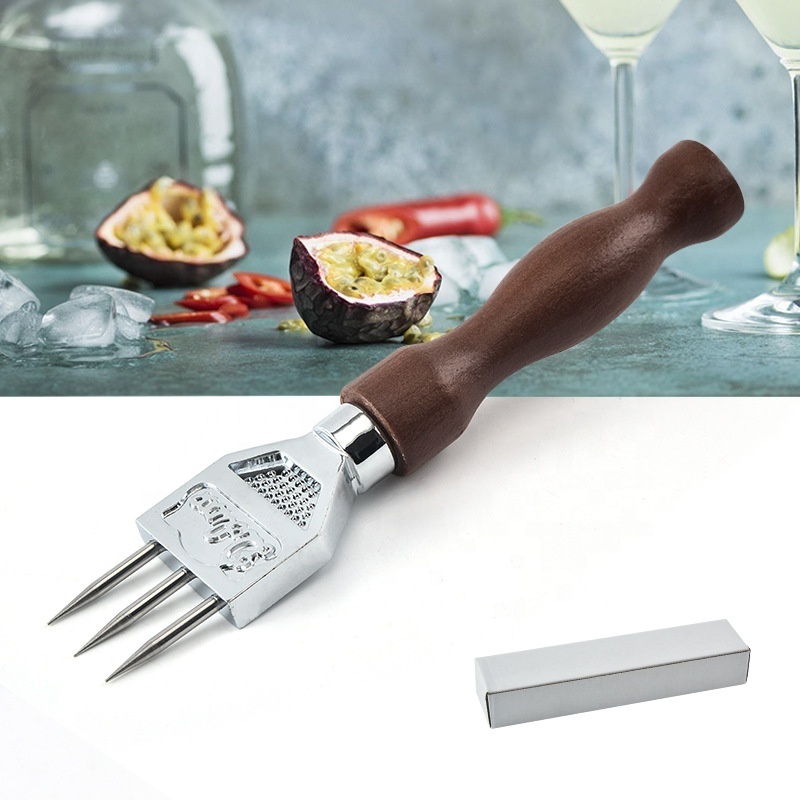 7 inch Stainless Steel Ice Pick with Wooden Handle Ice Chipper for Breaking Ice Kitchen Tool