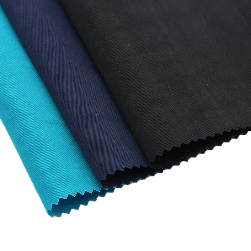 290t twill nylon wash crepe crinkle taffeta fabric with pu coated