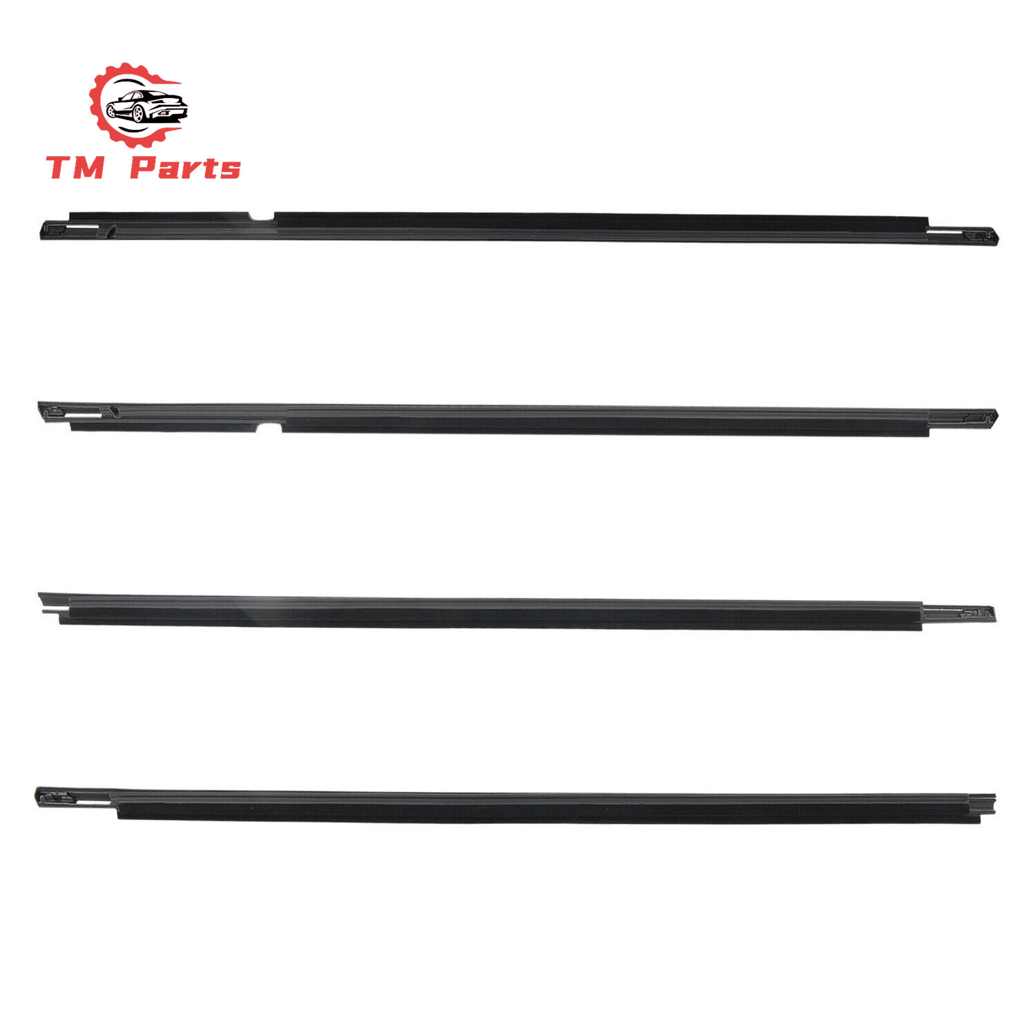 4Pcs Car Window Weatherstrip For Toyota Corolla 2003-2008 Car Weatherstrip Window Moulding Trim Seal Black