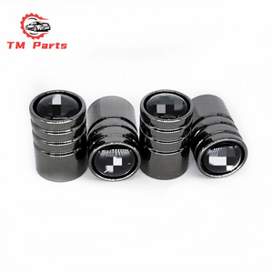 4pcs Black red sliver  Car Air Tire Dust Stem Valve Caps Air valve car Logo All Car Model With Logo Tire Valve Cap