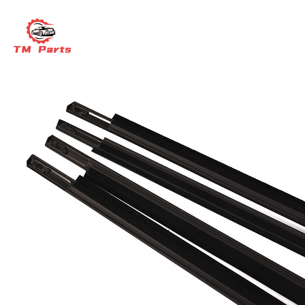 4Pcs Car Window Weatherstrip For Toyota Corolla 2003-2008 Car Weatherstrip Window Moulding Trim Seal Black