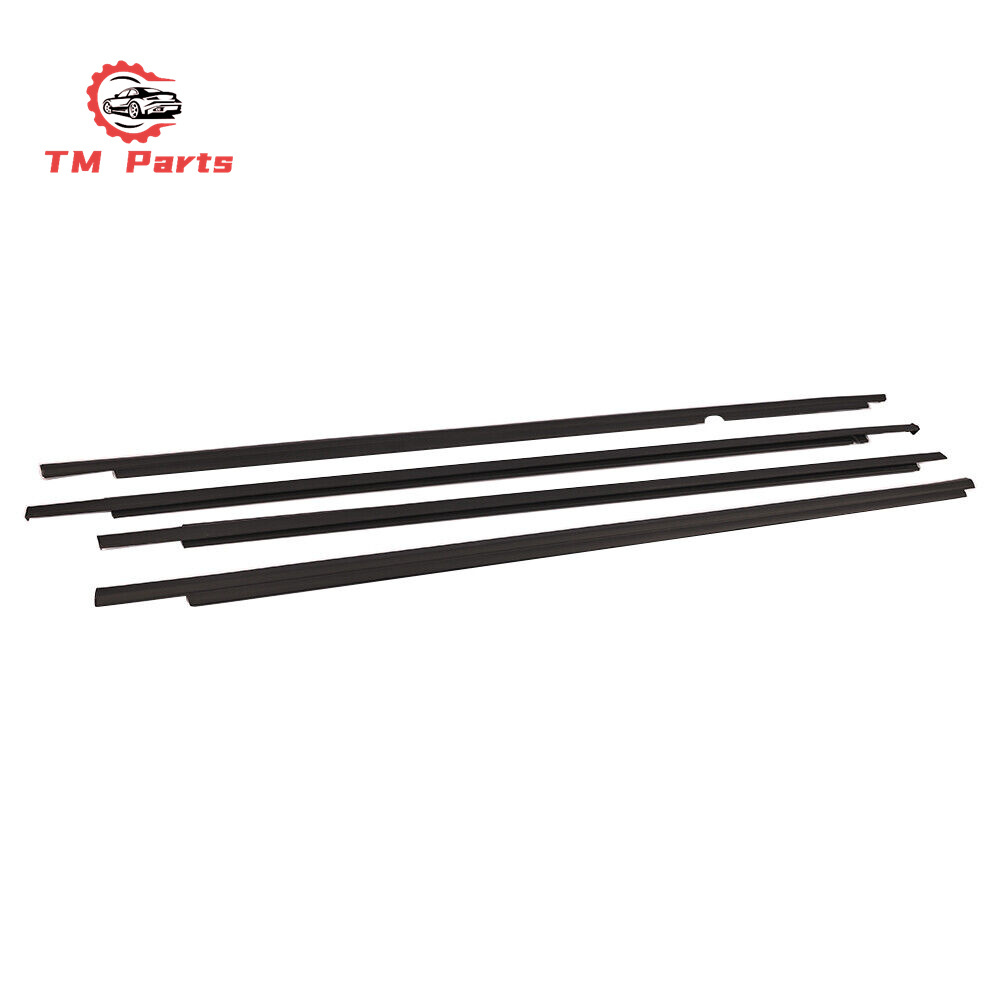 4Pcs Car Window Weatherstrip For Toyota Corolla 2003-2008 Car Weatherstrip Window Moulding Trim Seal Black