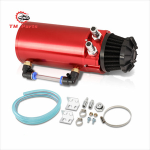 Red Black Blue Oil Catch Can Kit Reservoir Baffled Tank with Breather Filter Aluminum catch can oil Oil can