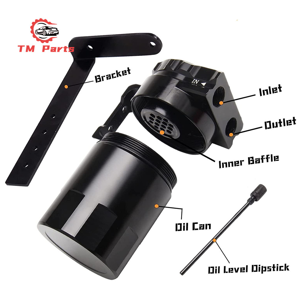 Car Baffled Engine Aluminum Oil Catch Can Oil Reservoir Tank Fuel Surge Tank For Ford F150 2.7L 5.0L 3.5L Oil Catch Can kit