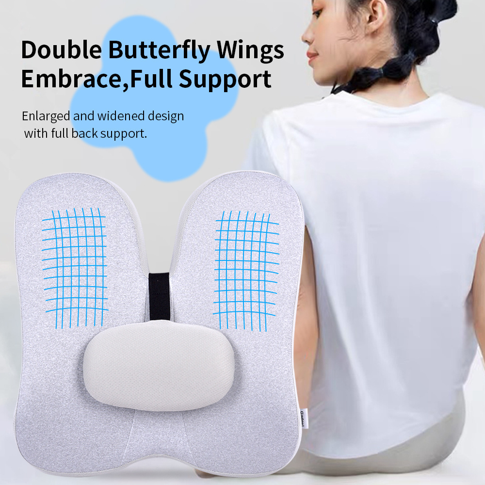 Ergonomic Orthopedic Back Pain Relief Seat Rest Chair Massage Office Car Memory Foam Lumbar Support Back Cushion