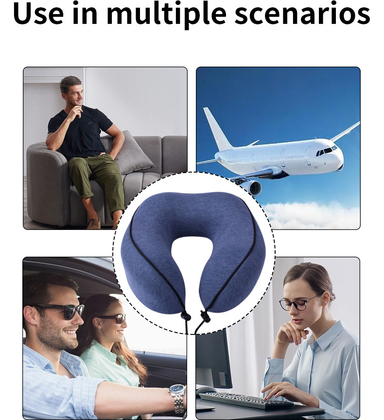 Factory Portable Memory Foam U Shape Car Travel Neck Support Pillow