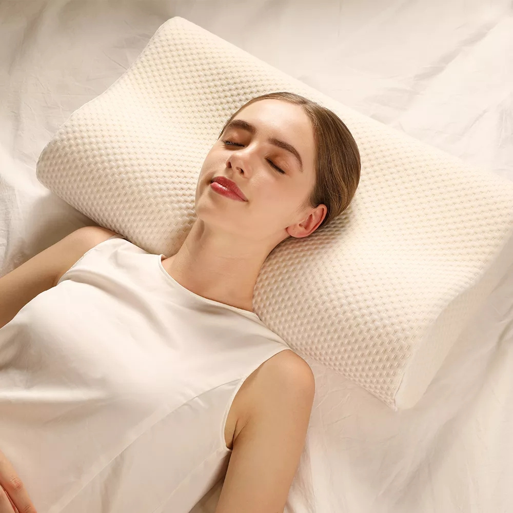 Contour Ergonomic Memory Foam Pillow For Neck Pain pillow memorial foam