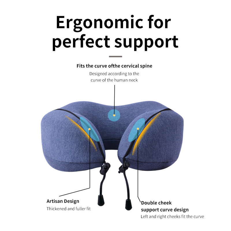 Factory Portable Memory Foam U Shape Car Travel Neck Support Pillow