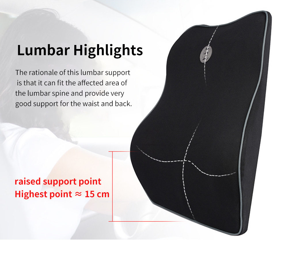 Wholesale Orthopedic Backrest Back Cushion Office Chair Lumbar Support Car Back Cushion