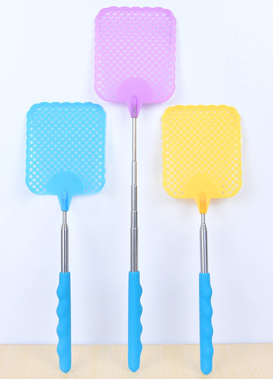 Best Price Big Size Long Handle Plastic Fly Swatter Square Plastic Telescopic Fly Swatter