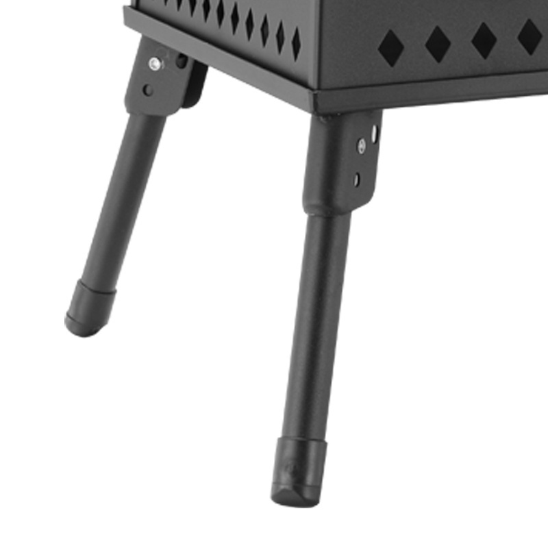 Black Smokeless Portable Outdoor Grill Wood Burning Stove With Long Pipe For Tent