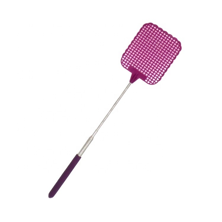 Wholesale Plastic Square Handheld extendable fly swatter with PVC Handle