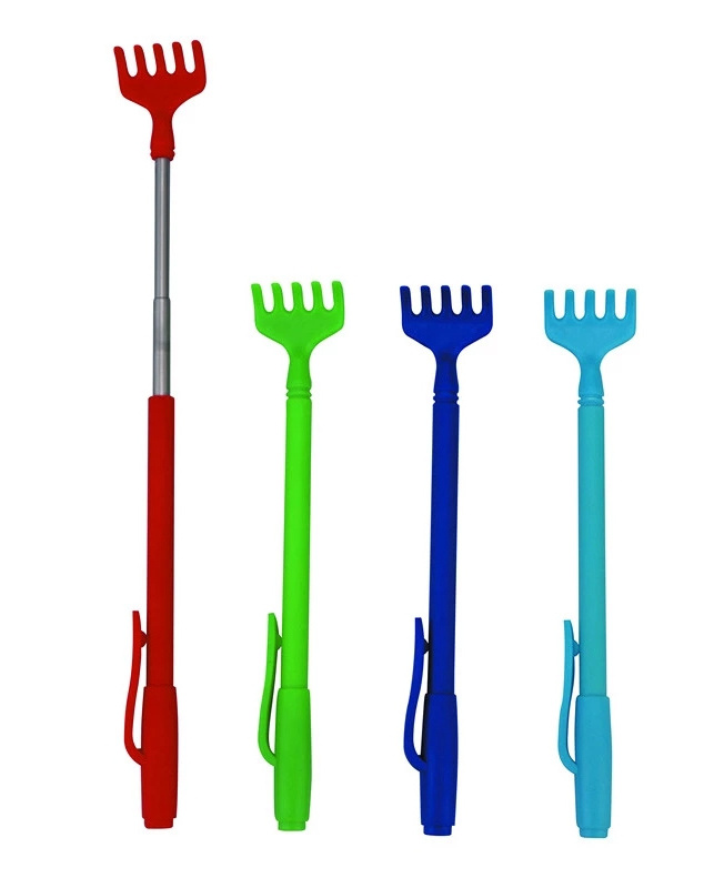 New novelty plastic portable Expandable Telescopic  With Clip Handle Grip Back Scratcher