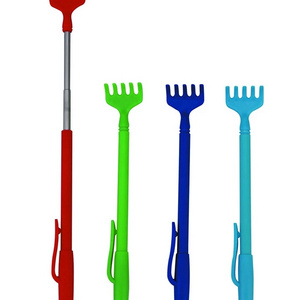 New novelty plastic portable Expandable Telescopic  With Clip Handle Grip Back Scratcher