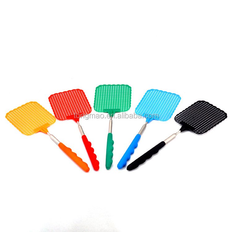 Most Popular Long Handle Plastic Fly Swatter Non-toxic Extendable Mosquito Fly Swatter