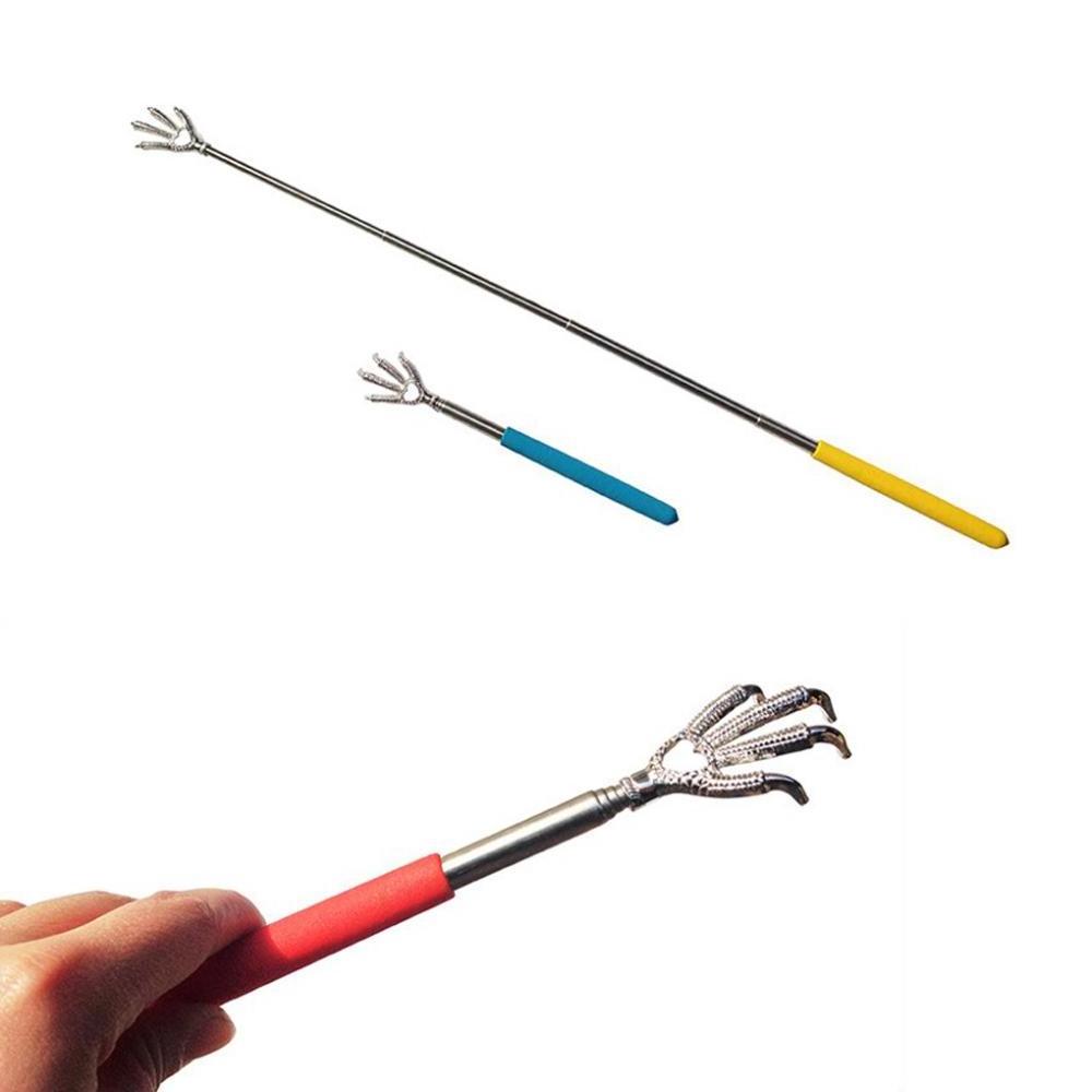 Practical Handy Telescopic Extendable Handheld Stainless Steel Telescopic Scratching Massage Eagle Claw Back Scratcher