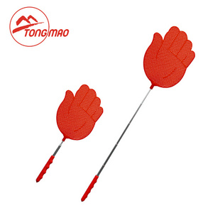 Promotional Price Plastic Extendable Flyswatter Colorful Hand Punch Shapes Flyswatter