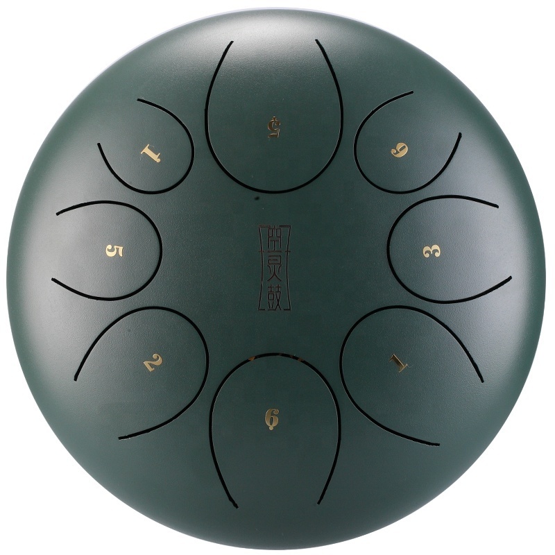 8''10''12'' OEM Ethereal Colorful Custom Steel Tongue Drum percussion handpan drums with full accessories