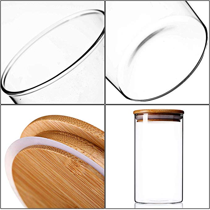 Kitchen Canister Glass Sealed Storage Tank Leakproof Rubber Ring Food Grade Dry Food Storage Pasta Container