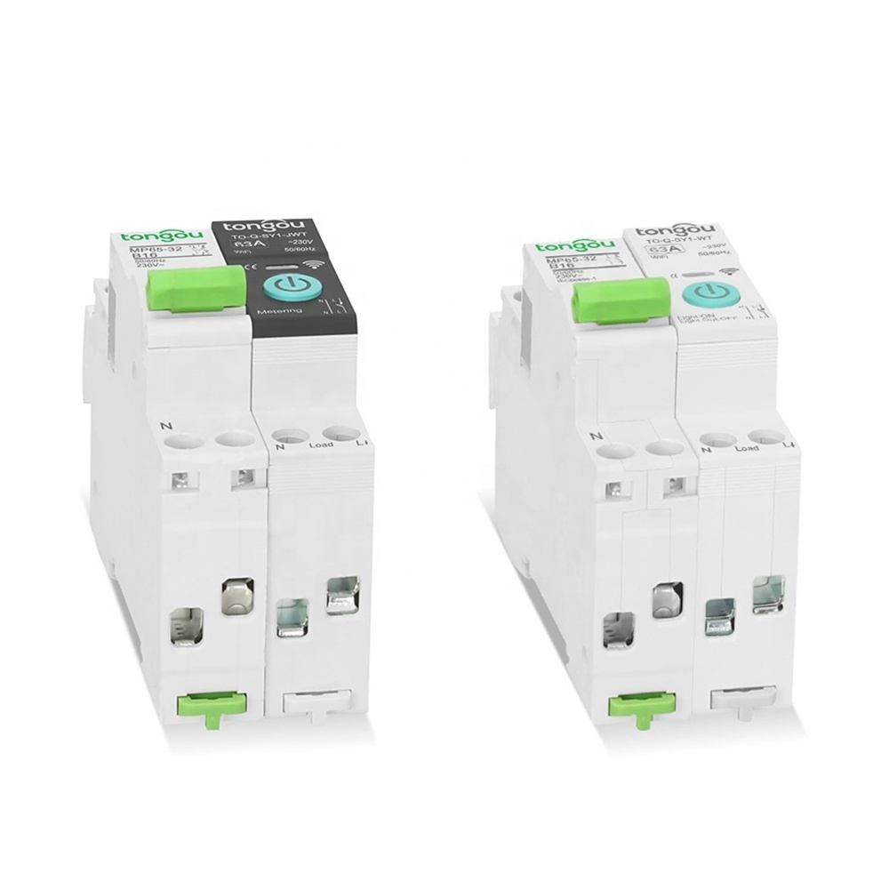 API TUYA MCB WIFI Smart Circuit Breaker 1P 32A DIN Rail for Smart Home wireless Remote Control Switch by TONGOU