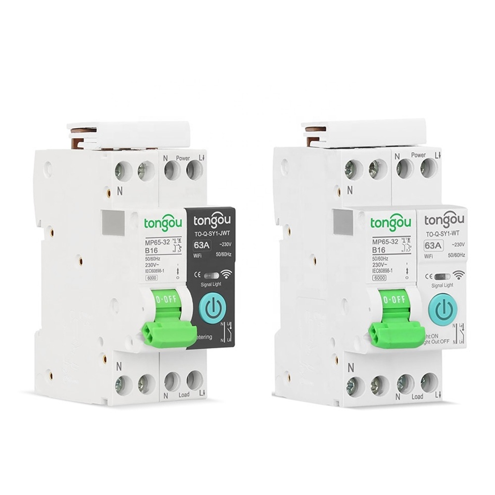 API TUYA MCB WIFI Smart Circuit Breaker 1P 32A DIN Rail for Smart Home wireless Remote Control Switch by TONGOU