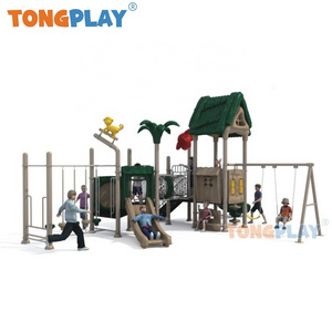 Theme Public Children Playground Children Games Plastic Slide Outdoor Playground Equipment With Swing