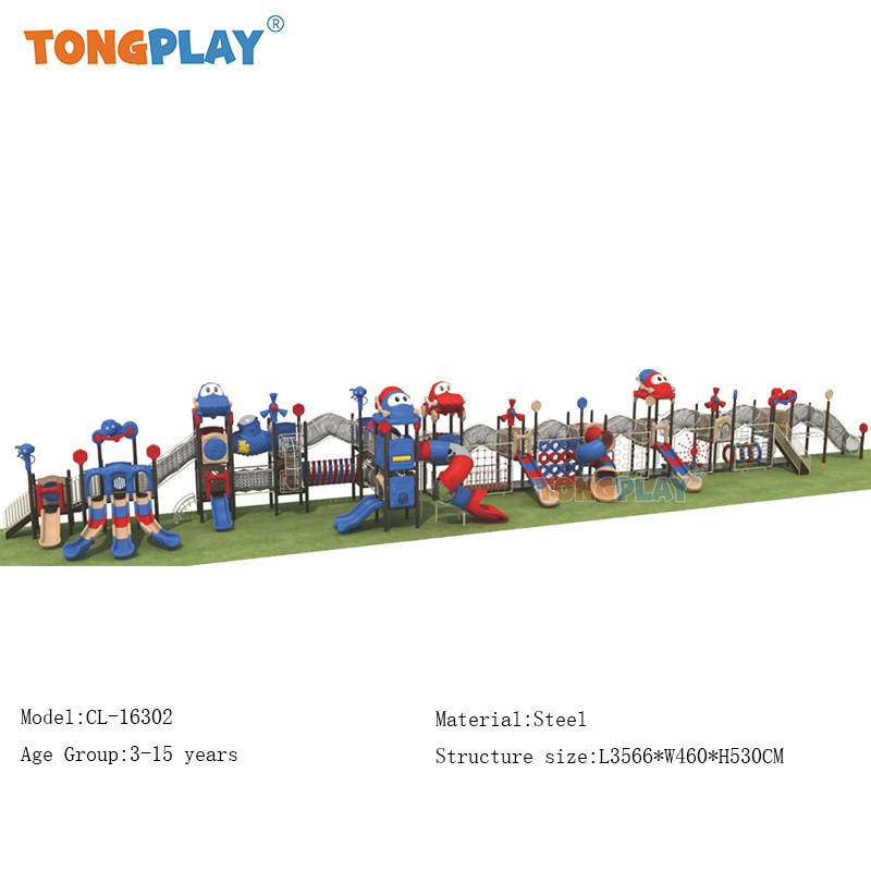 School Playground Games Outdoor Combined Slide Garden Play Equipment For Amusement Park and School