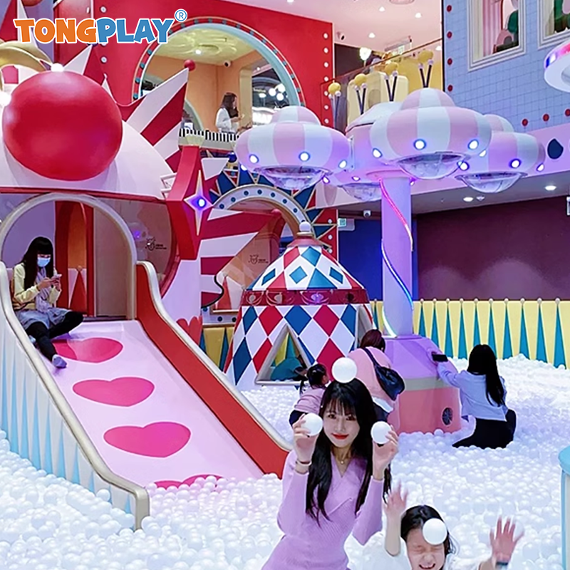 Carousel climbing custom indoor bubble pool slide entertainment facilities children naughty castle playground