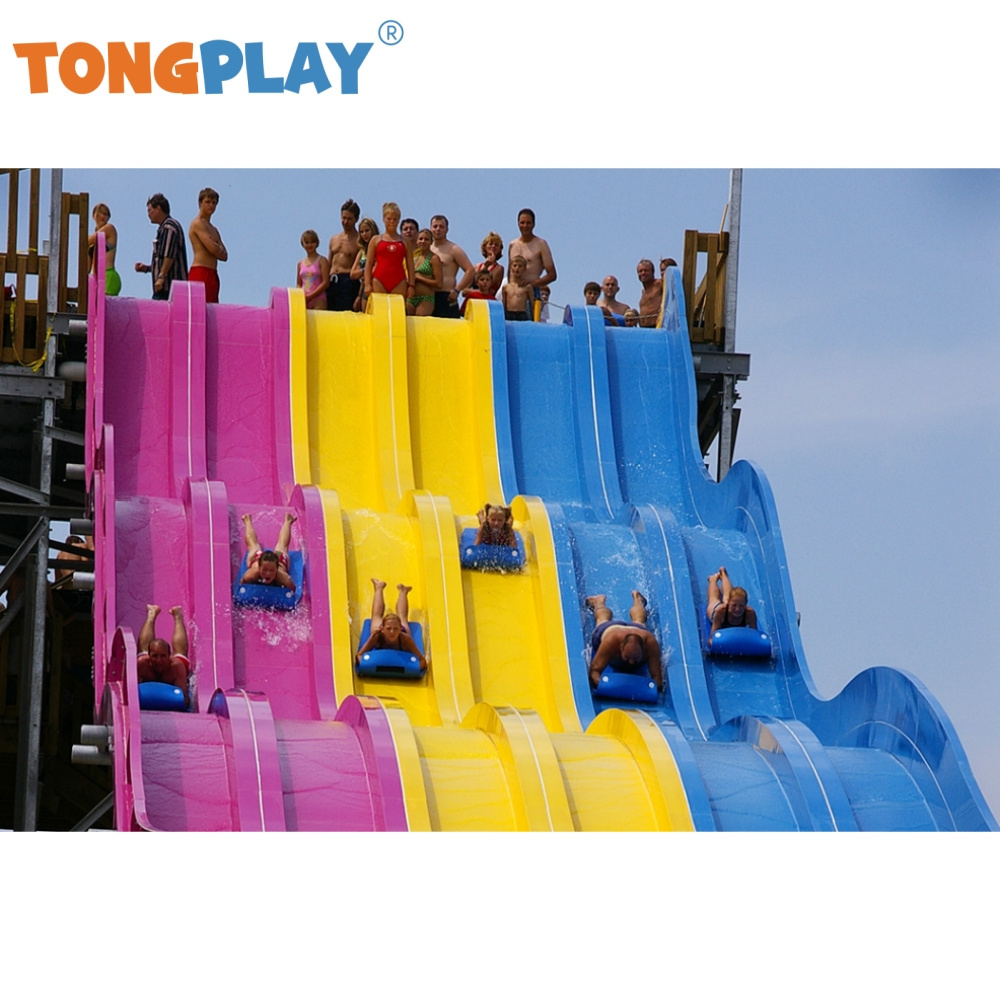 Tong play outdoor Water Park Family ParentChild Interactive Hill Side Combination Slide Swimming Pool Fiberglass Slide Equipment