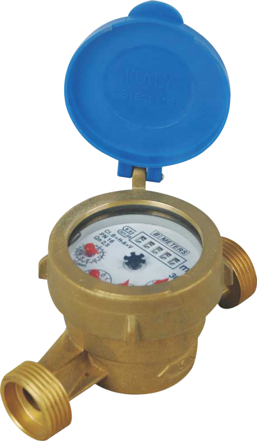 Manufacturer High Quality wet type brass body single jet  water meter