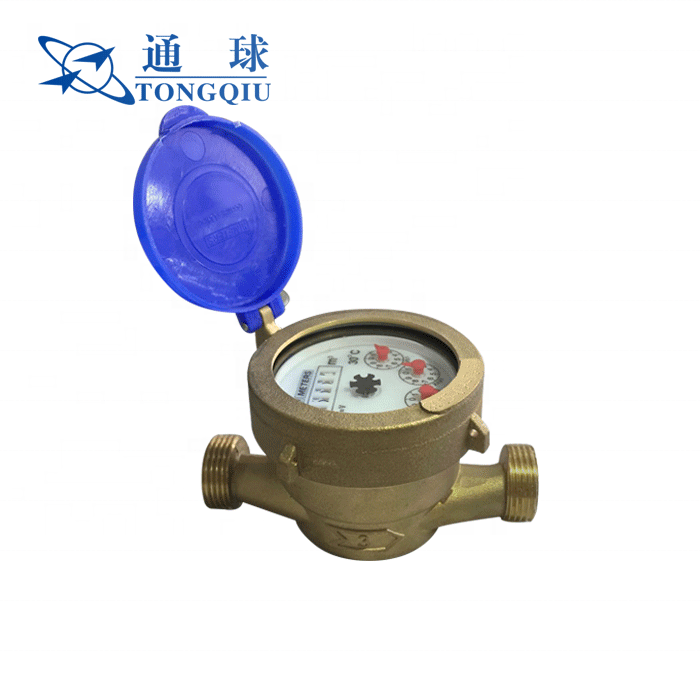 Manufacturer High Quality wet type brass body single jet  water meter