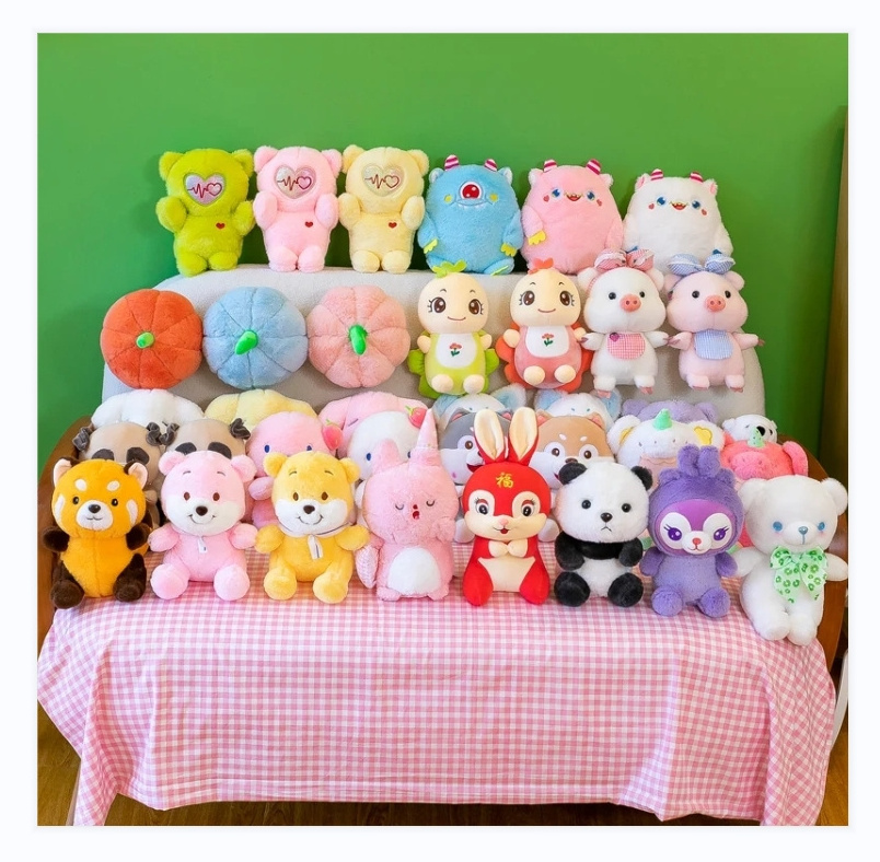 factory Wholesale 7 inch 8 inch Custom Animal Plush Toy Bulk Plush Toy for Claw Machine