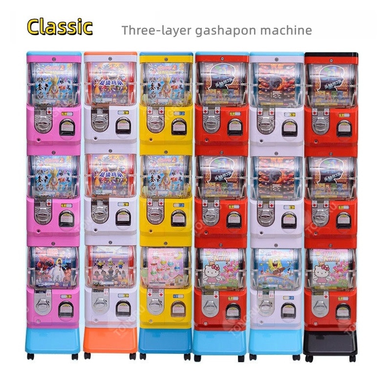 Japanese Gacha Store Whole Design Three Layers Gashapon Machine Kid Gachapon Game Toy Capsule Vending Machine