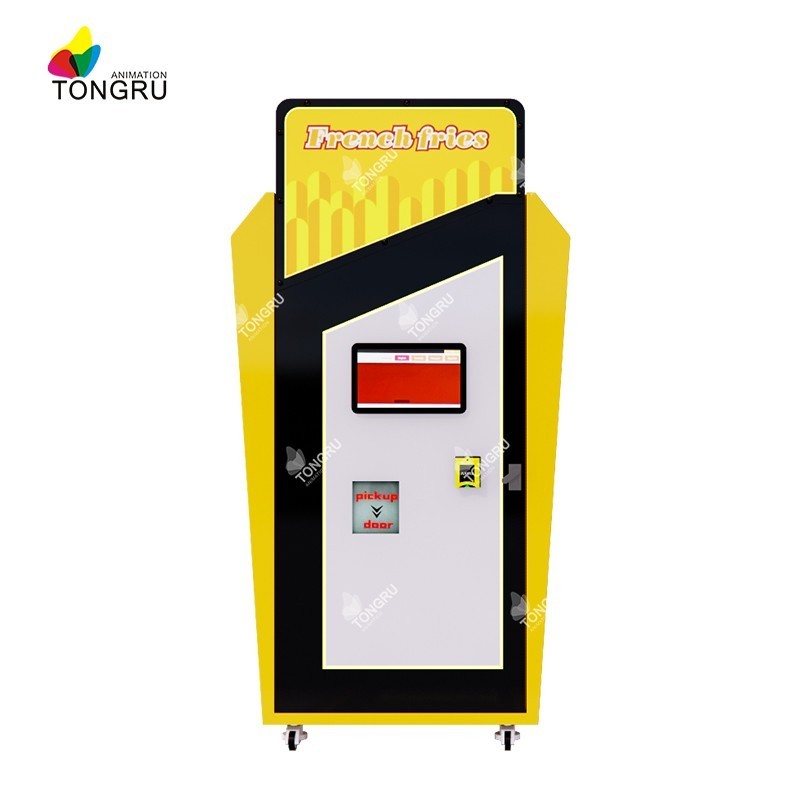 Commercial electric small potato cutter french fry making machine hot food automatic french fries vending machine