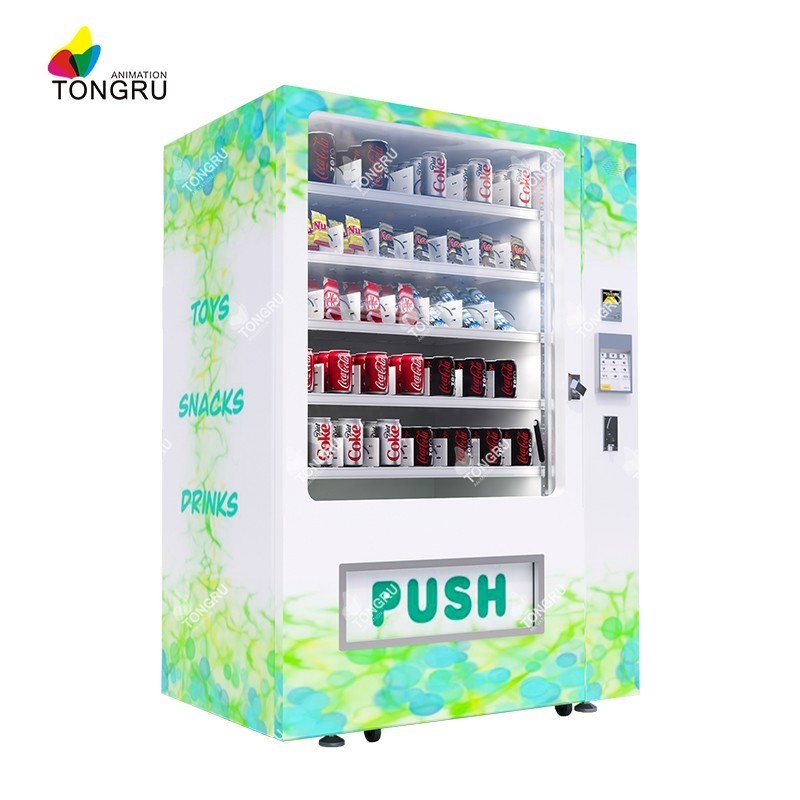 soda fountain drink vending machines retail item 24 hours self-service fully automatic snack vending machine for food and dr