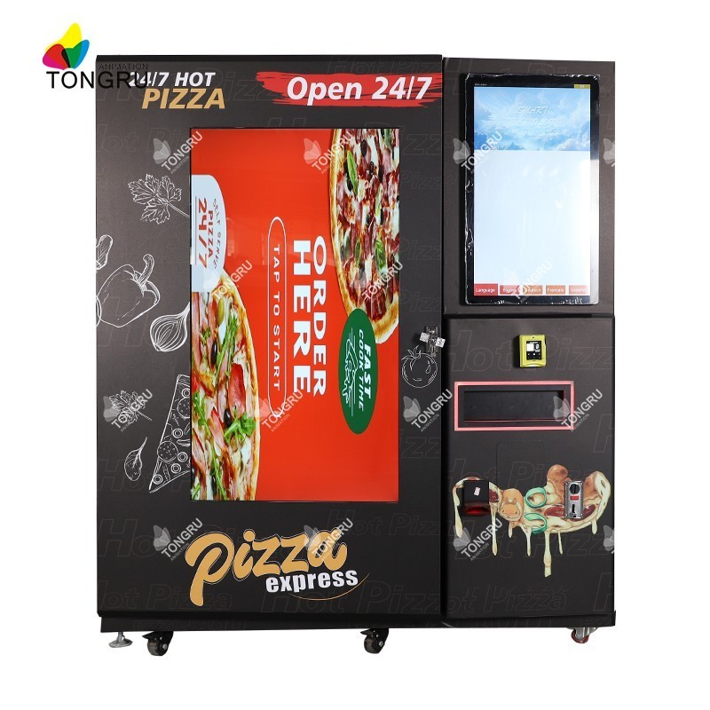 Delicious Pizza Vending Machine Big Touch Screen Automatic In Station Subway Hot Food Pizza Vending Machine