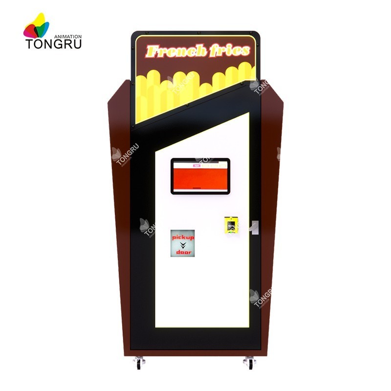 Commercial electric small potato cutter french fry making machine hot food automatic french fries vending machine