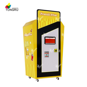 Hot food automatic potato chips pop vending machines fried chicken wings and french fries vending machine